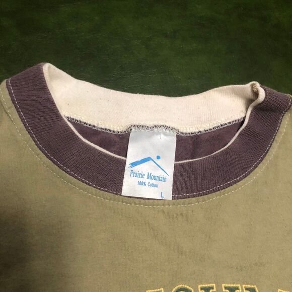 Vintage Mt. Rushmore S.D. Graphic Crew Neck T-Shirt w/Mixed Fabrics 1990s SZ L - Picture 7 of 11